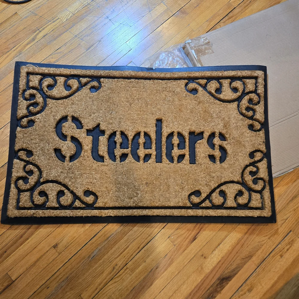 The Memory Company NWT Pittsburgh Steelers Outdoor Coir Welcome Door Mat